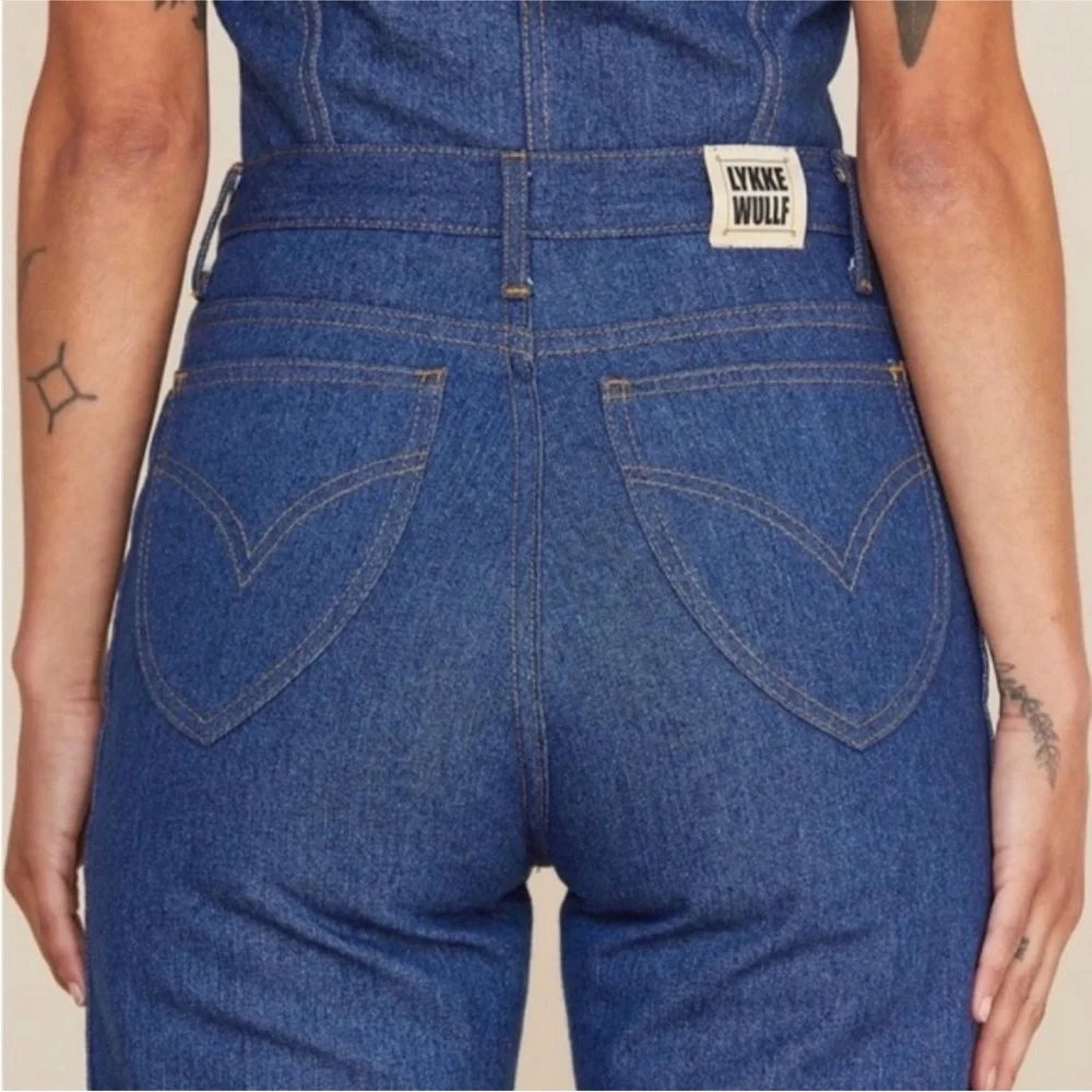 Lykke Wulf Women's Blue Cowboy Jeans - Picture 4 of 6